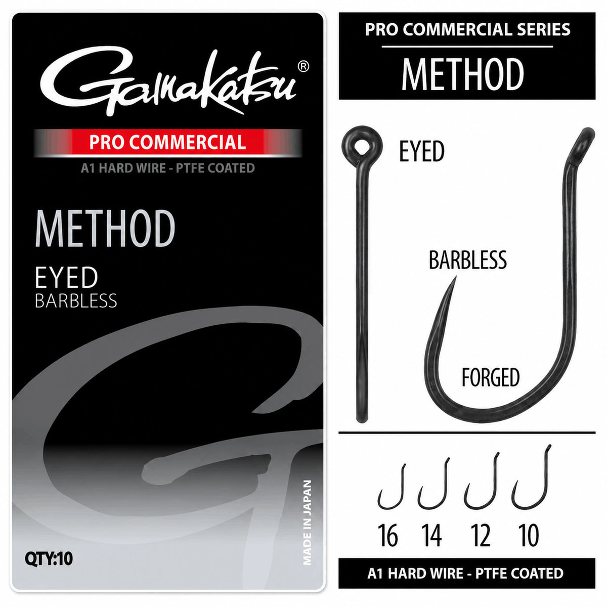Gamakatsu Pro Commercial Method Eyed Barbless – productoverzicht