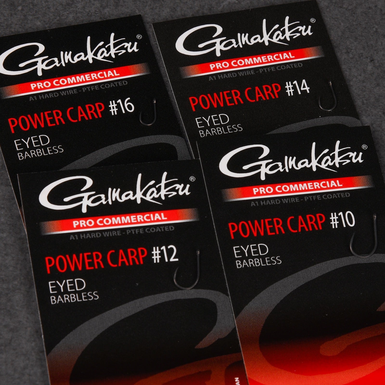 Gamakatsu pro commercial power carp eyed barbless