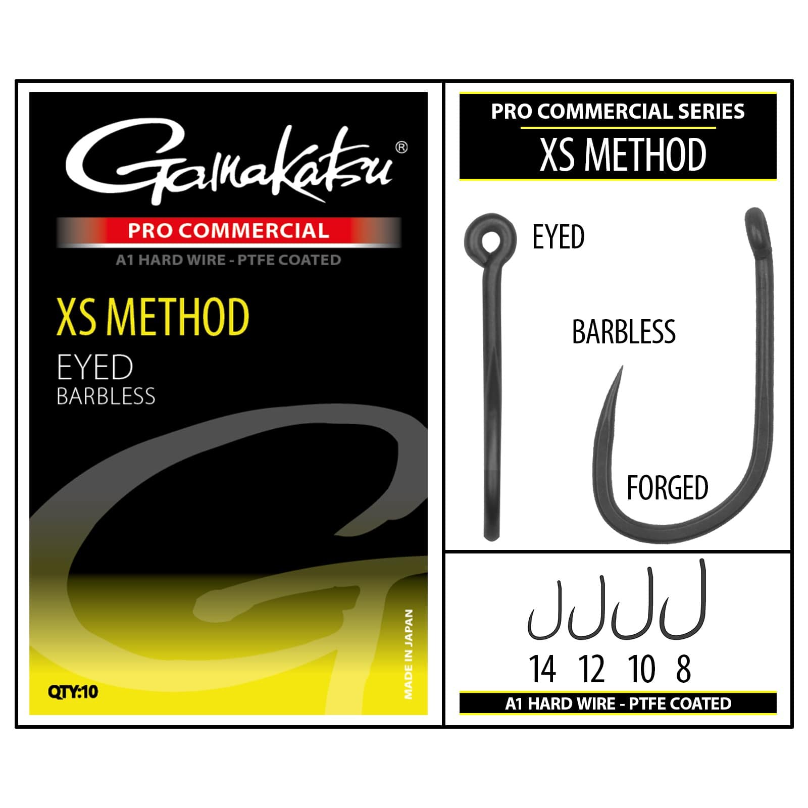 Gamakatsu pro commercial XS method eyed haken