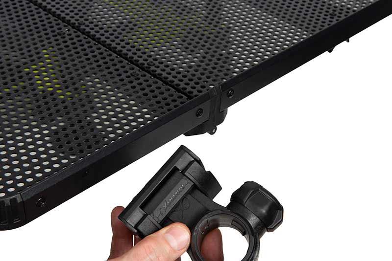 Matrix folding side tray clamp
