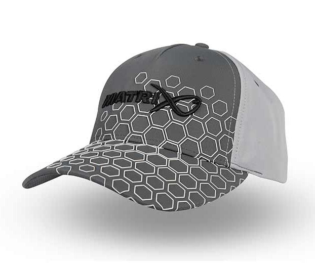 Matrix hex print baseball cap grey