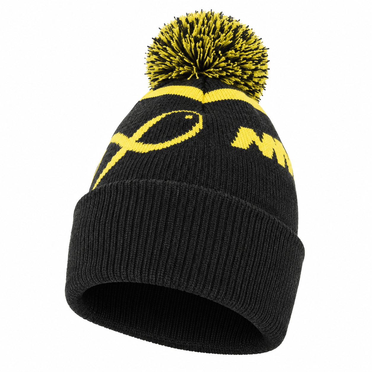 ghh010-MATRIX-LIME-AND-GREY-BOBBLE-HAT