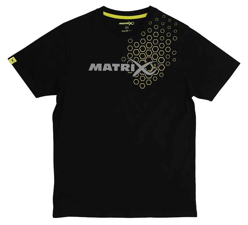 Matrix hex print t-shirt black