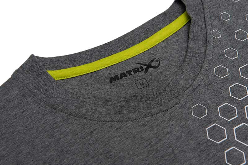 Matrix hex print t-shirt grey