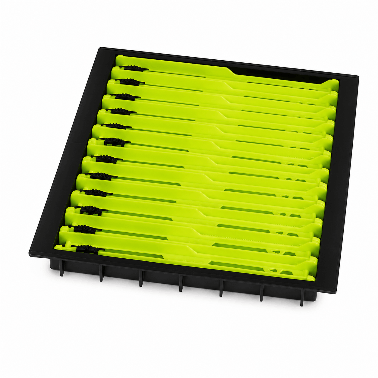 gpw012_matrix_18cm_tray_with_12_lime_green_winders_zitkistlade