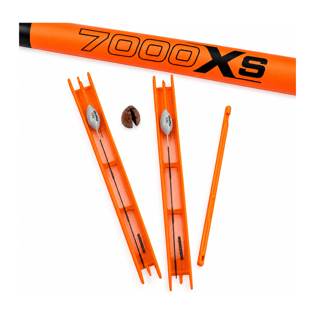 Guru 7000XS 7.0m Pole Combo kanthengelset met twee tuigen, peillood en onthaker