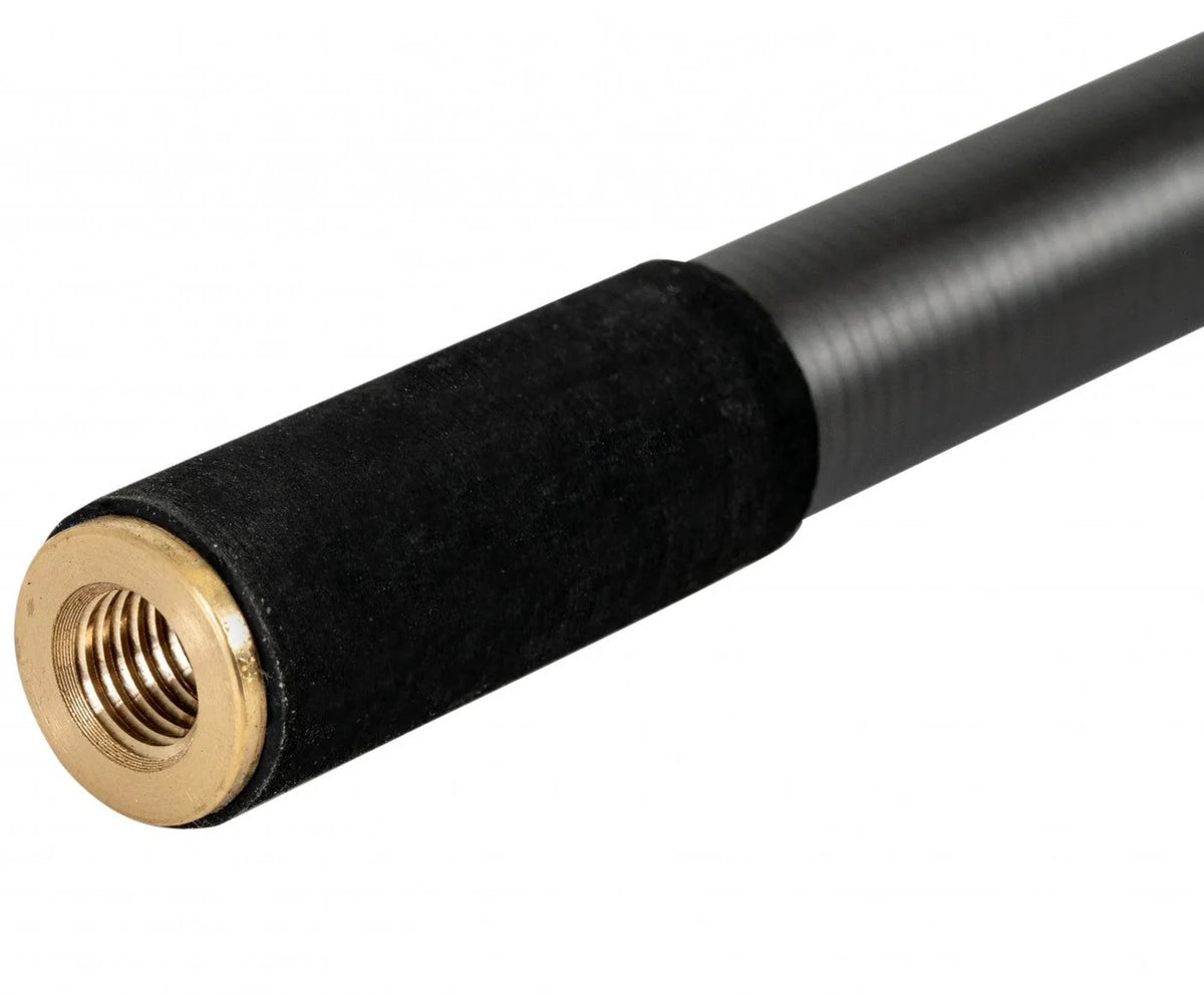 Guru A-Class schepnetsteel 2,9 m – detail van schroefdraad en matte afwerking