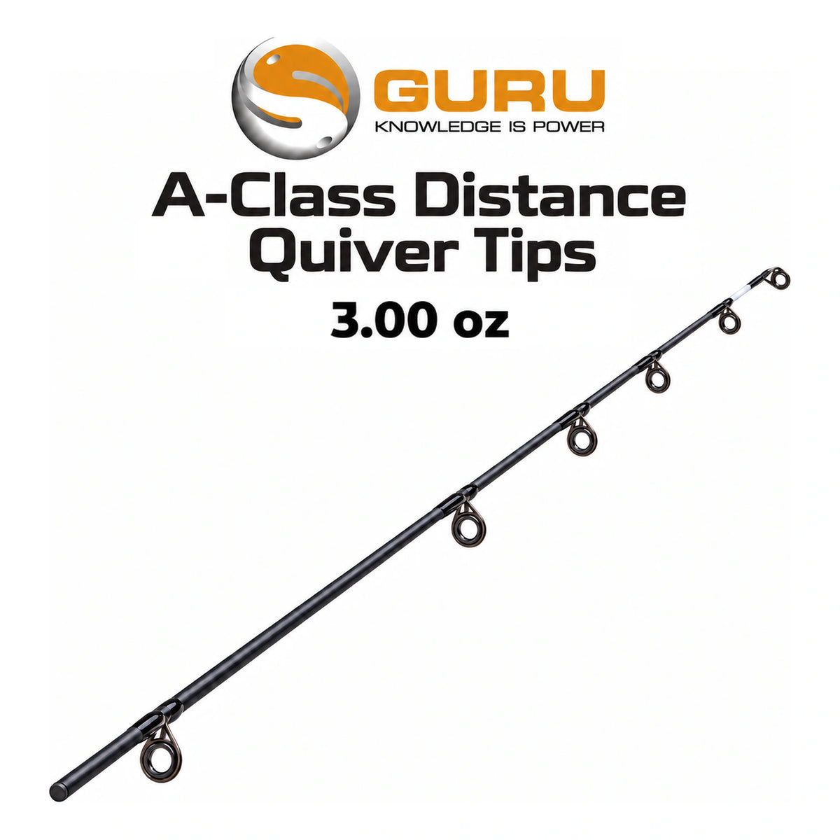 Guru A-Class Distance Quiver Tips – witte feedertop, variant 3.00 oz