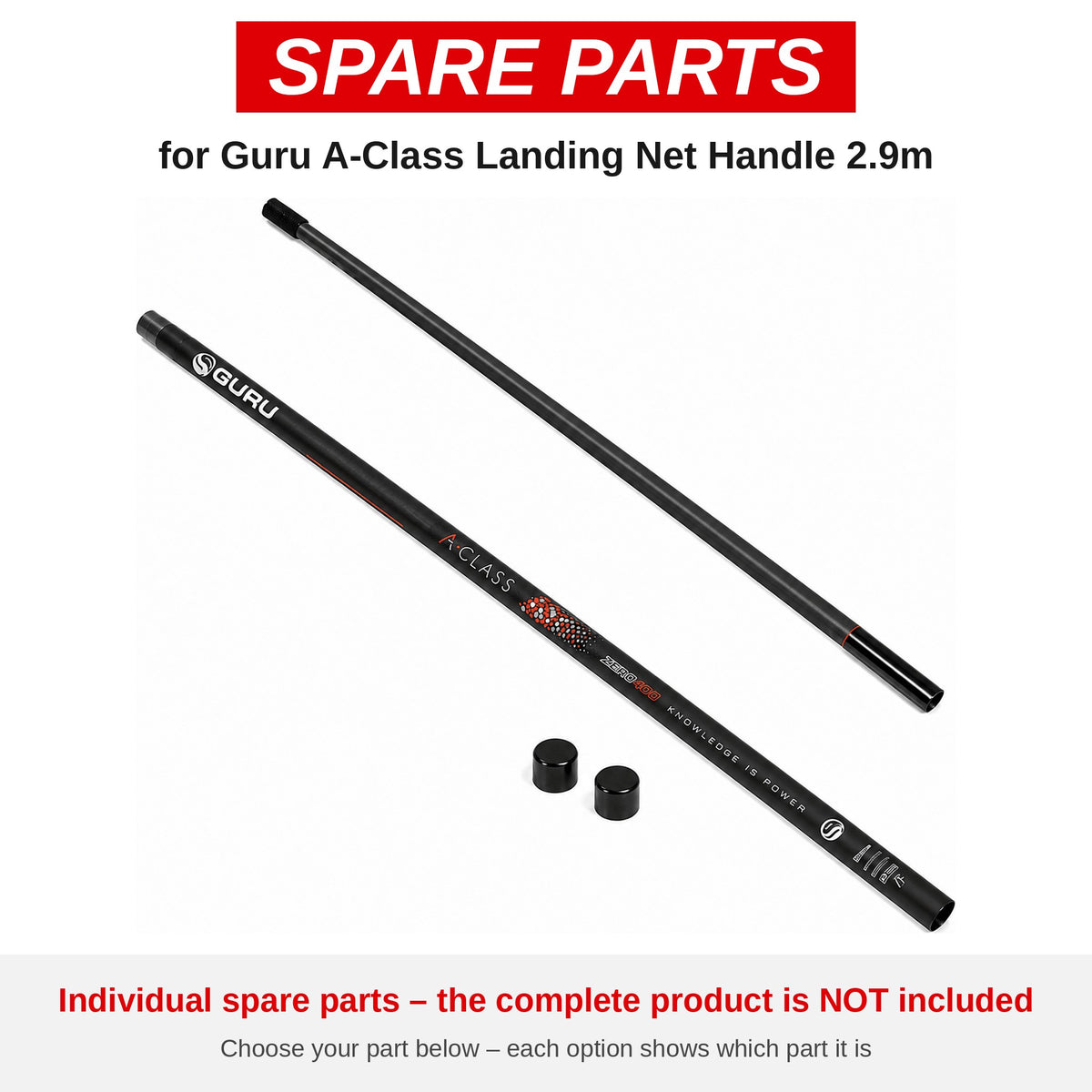 Guru A-Class Landing Net Handle 2.9m – onderdelen (GACS029)