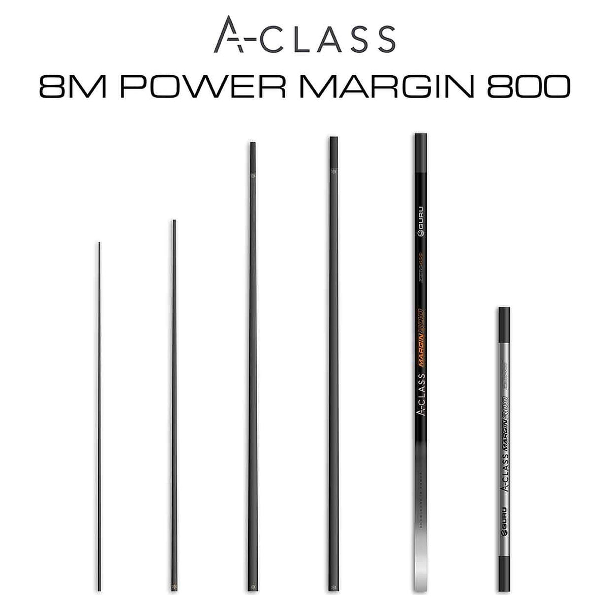 Guru A-Class Power Margin 800 kanthengel met zes losse delen en modelaanduiding 8M