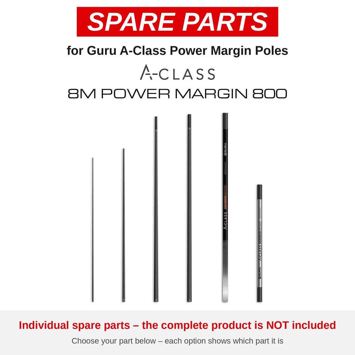 Guru A-Class Power Margin Poles – onderdelen (GAC059)