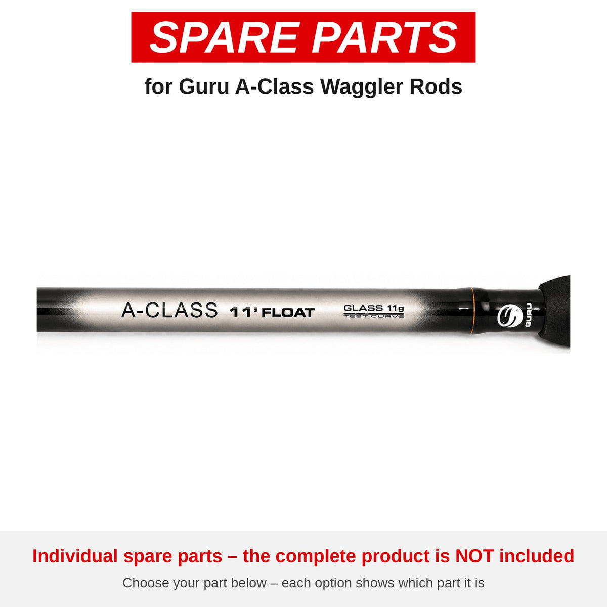 Guru A-Class Waggler Rods – onderdelen (GAC045)