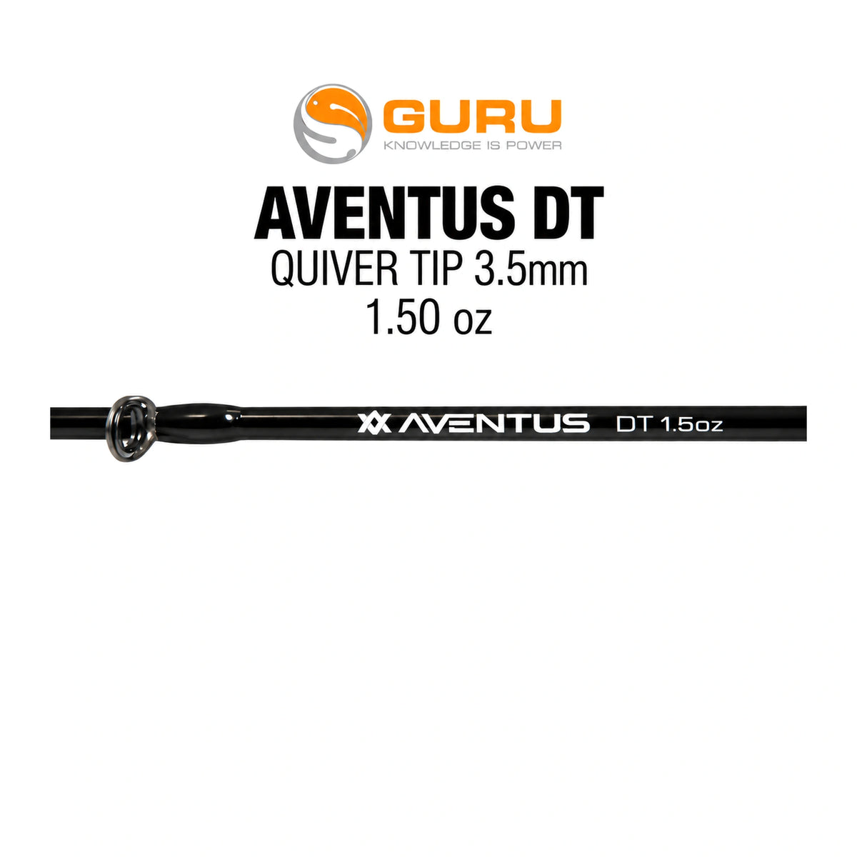 Guru Aventus DT Quiver Tip 3.5mm – 1.50 oz variantcover voor GAV002 met geleideoog en 1.5oz-opdruk