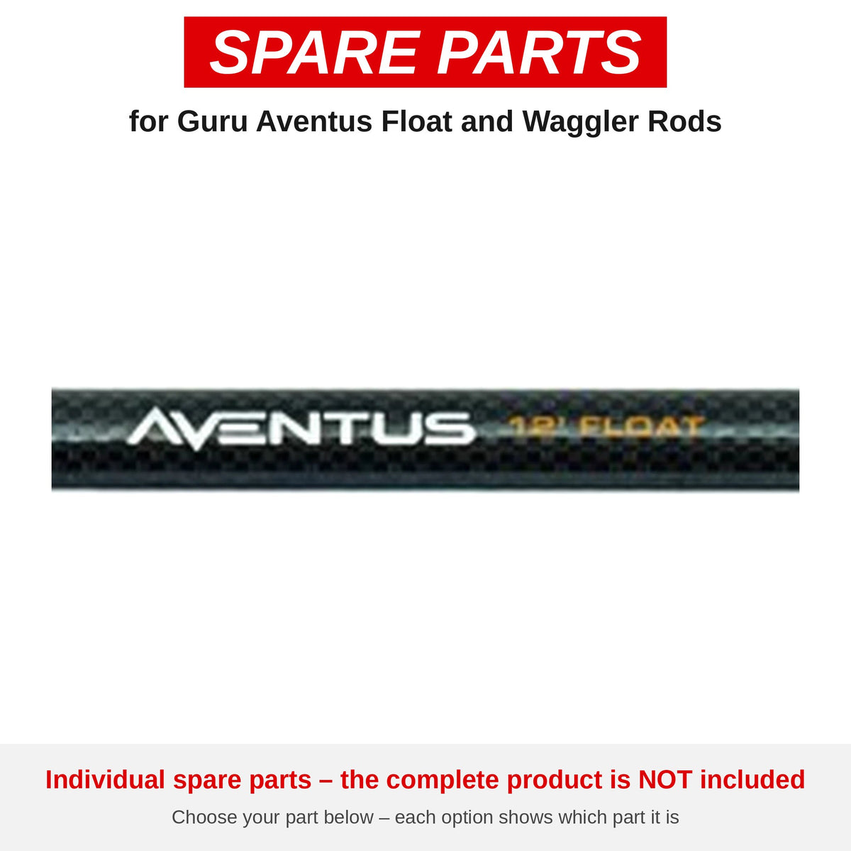 Guru Aventus Float and Waggler Rods – onderdelen (GRD031)