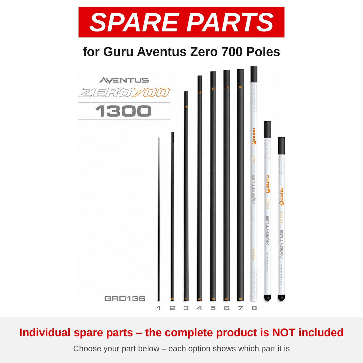 Guru Aventus Zero 700 Poles – onderdelen (GRD158)