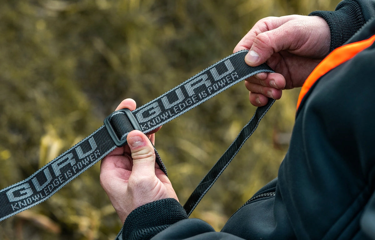 Guru Fusion Net Bag MKII – verstelbare draagriem met Guru-opdruk