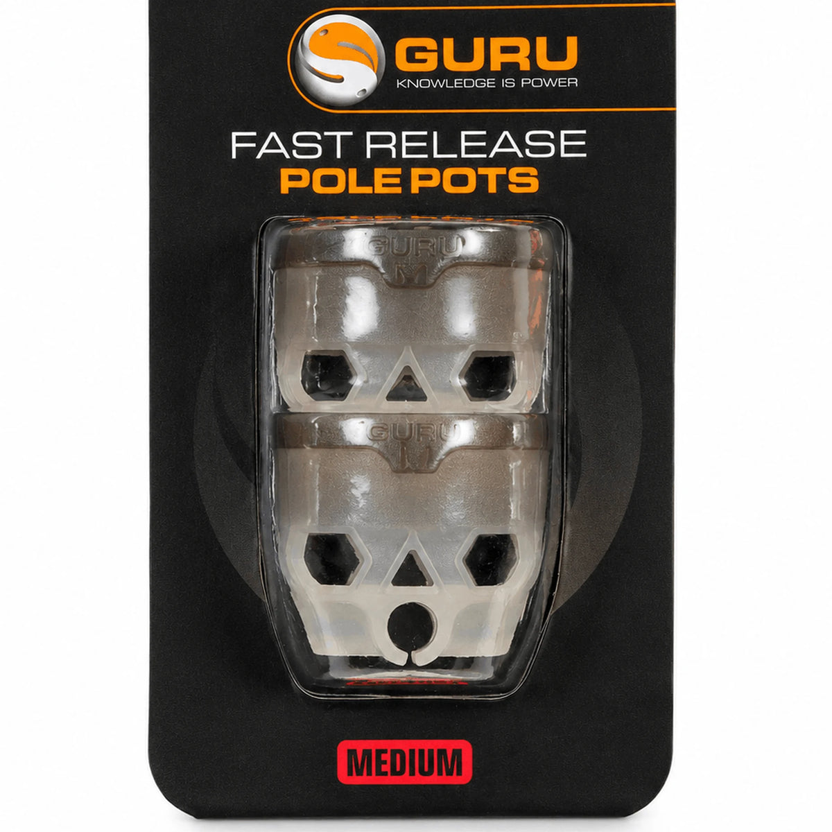 Guru Fast Release Pole Pots Medium – verpakking met 2 snelwisselvoerpotten