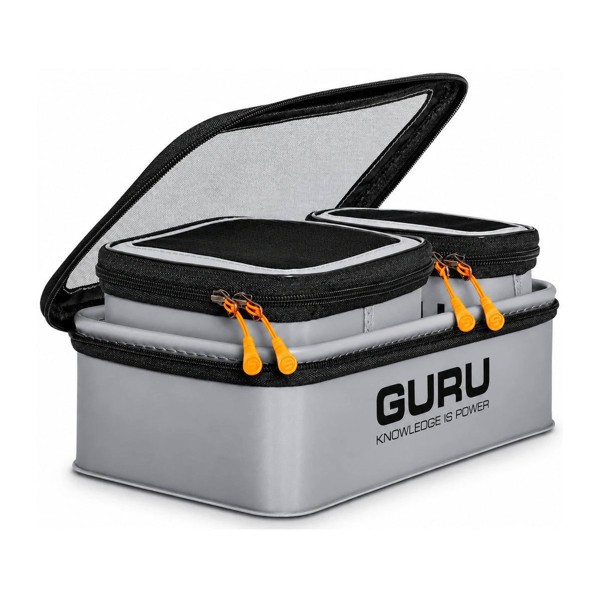 Guru Fusion Ventilator Combo 5 met geneste aasbakken en het grote gaasdeksel geopend