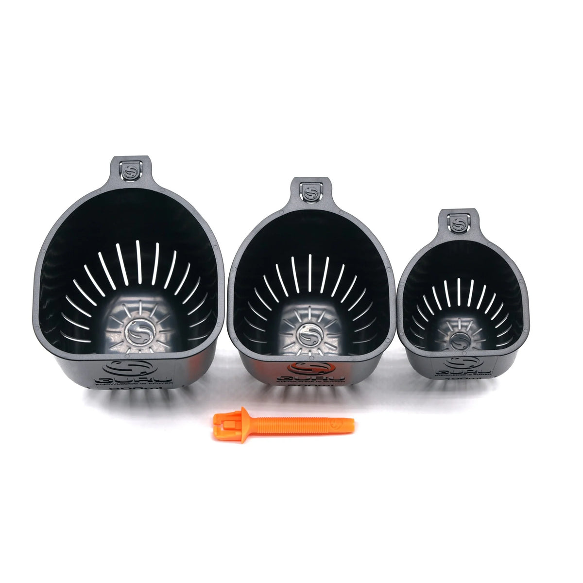 Guru Rapid Release Pole Cups GRRC – drie open voerbekers met ventilatiesleuven