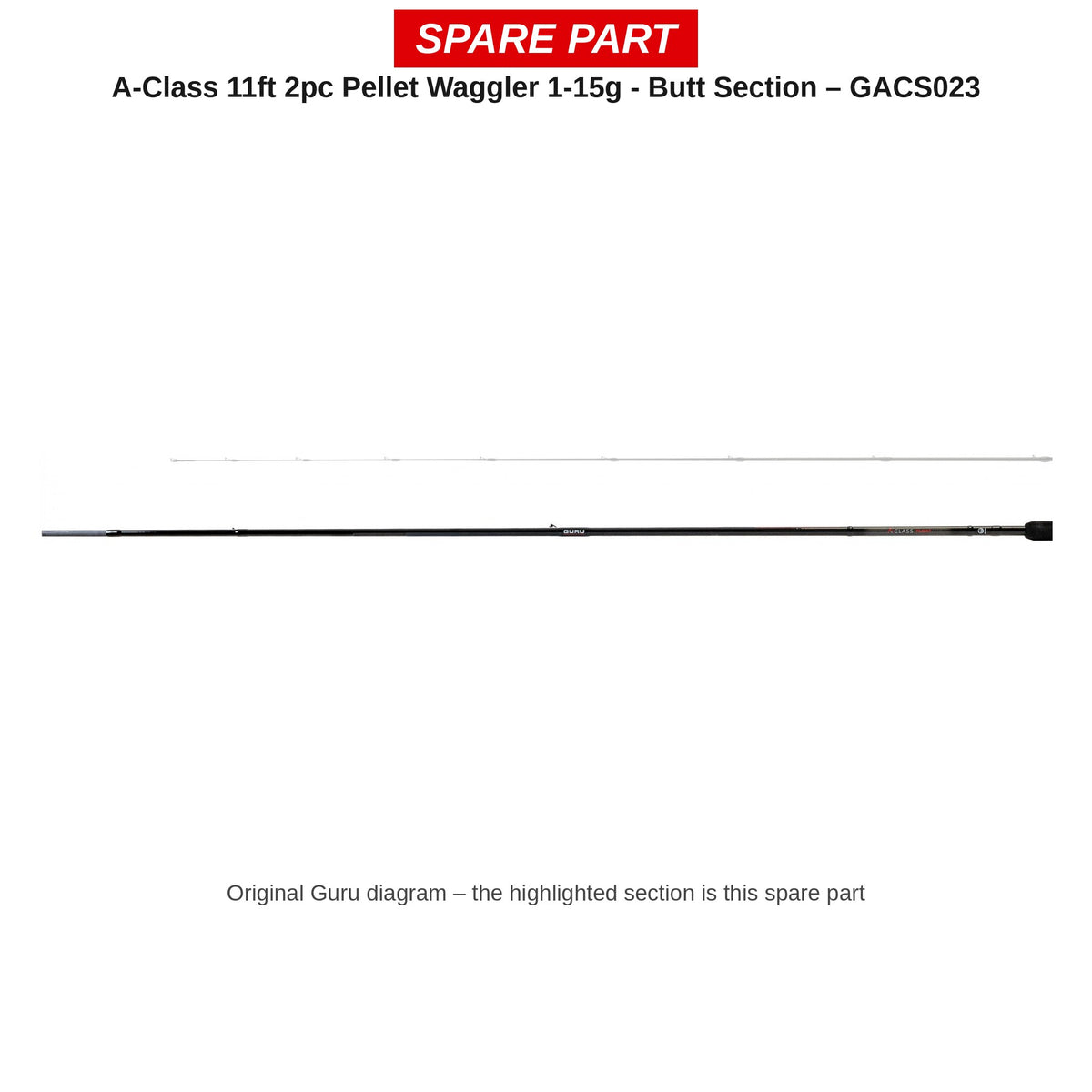 Guru Handdeel A-Class 11ft Pellet Waggler 1-15g – GACS023