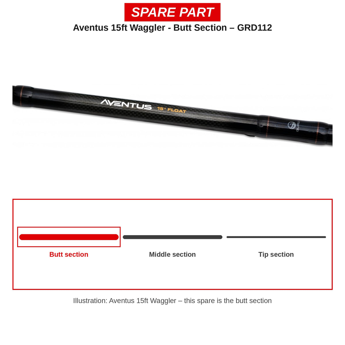 Guru Handdeel Aventus 15ft Waggler – GRD112