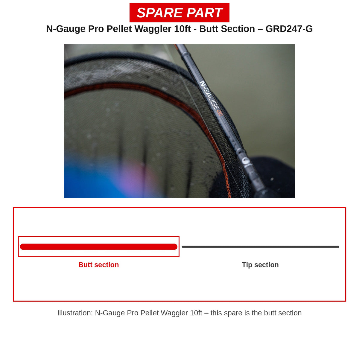 Guru Handdeel N-Gauge Pro Pellet Waggler 10ft – GRD247