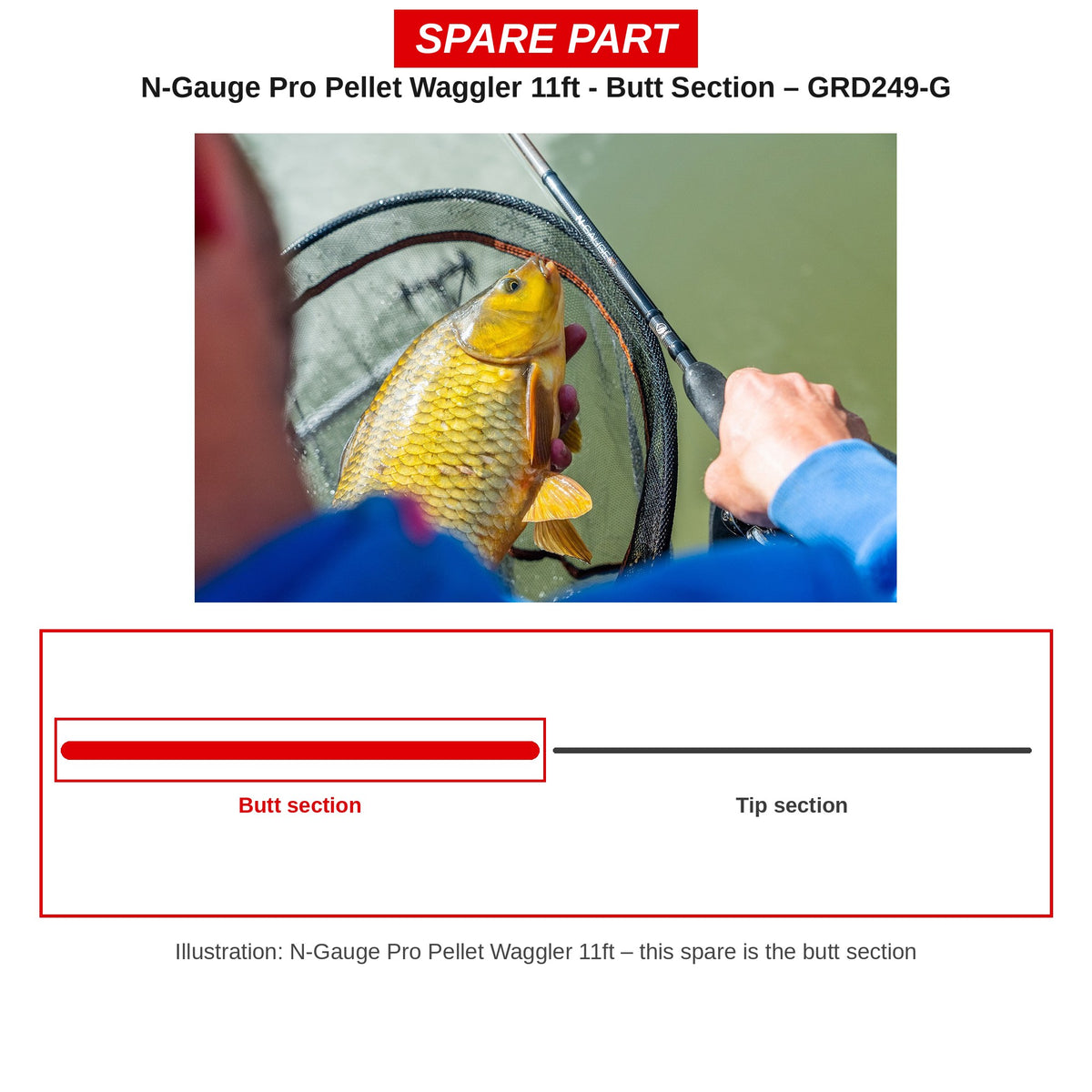 Guru Handdeel N-Gauge Pro Pellet Waggler 11ft – GRD249