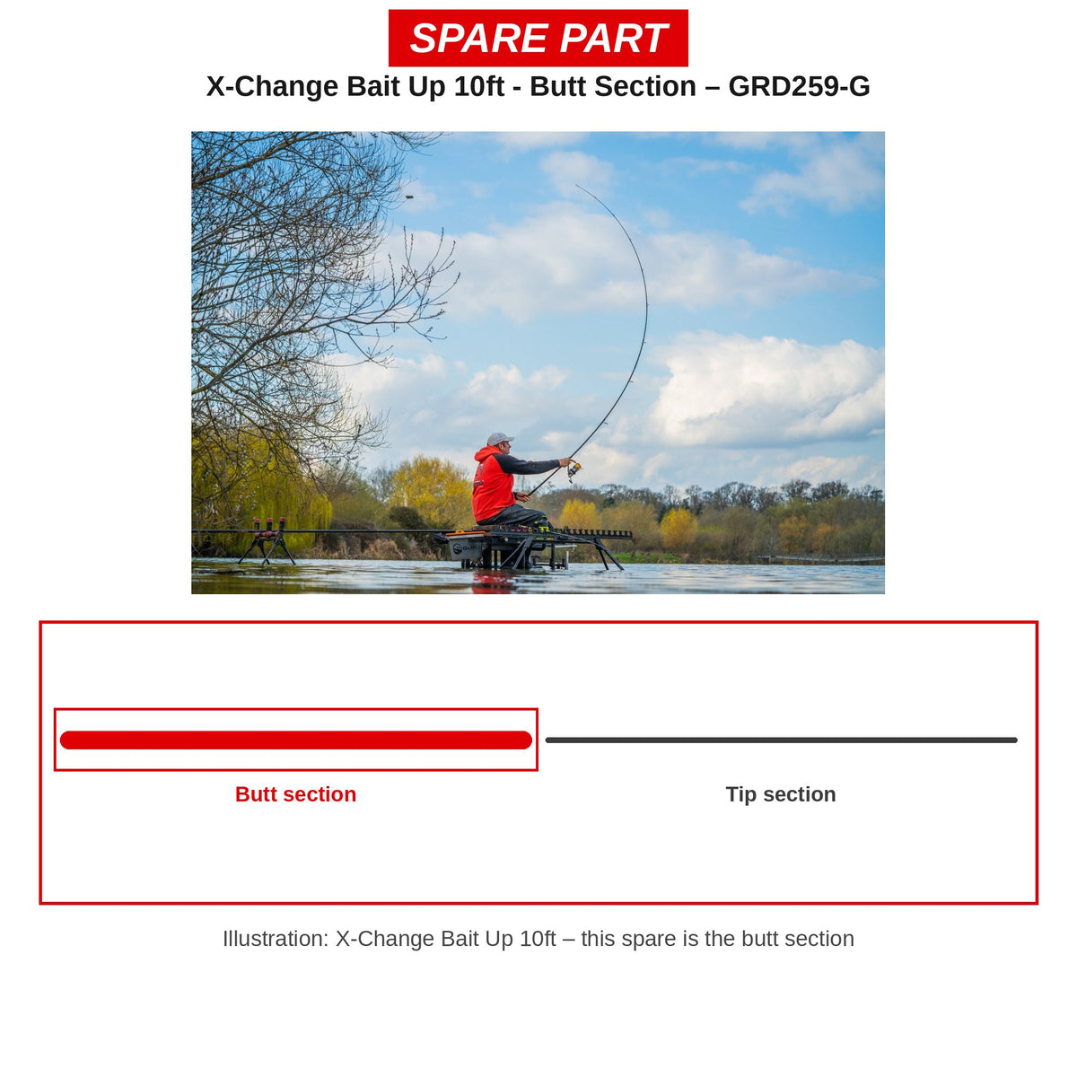 Guru Handdeel X-Change Bait Up 10ft – GRD259