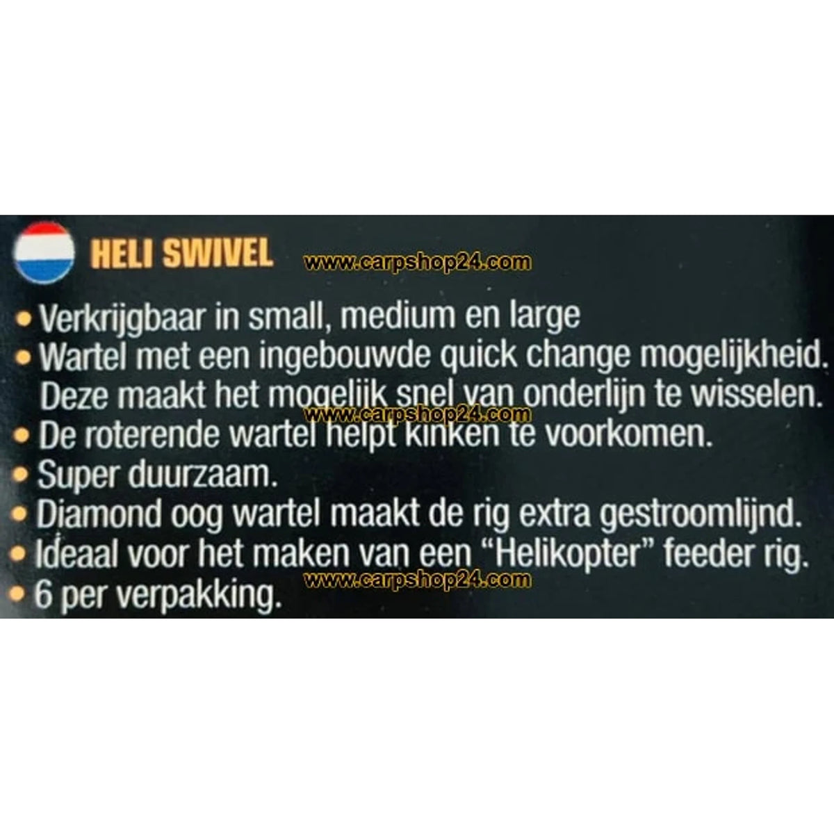 Guru Heli Swivels, detailfoto