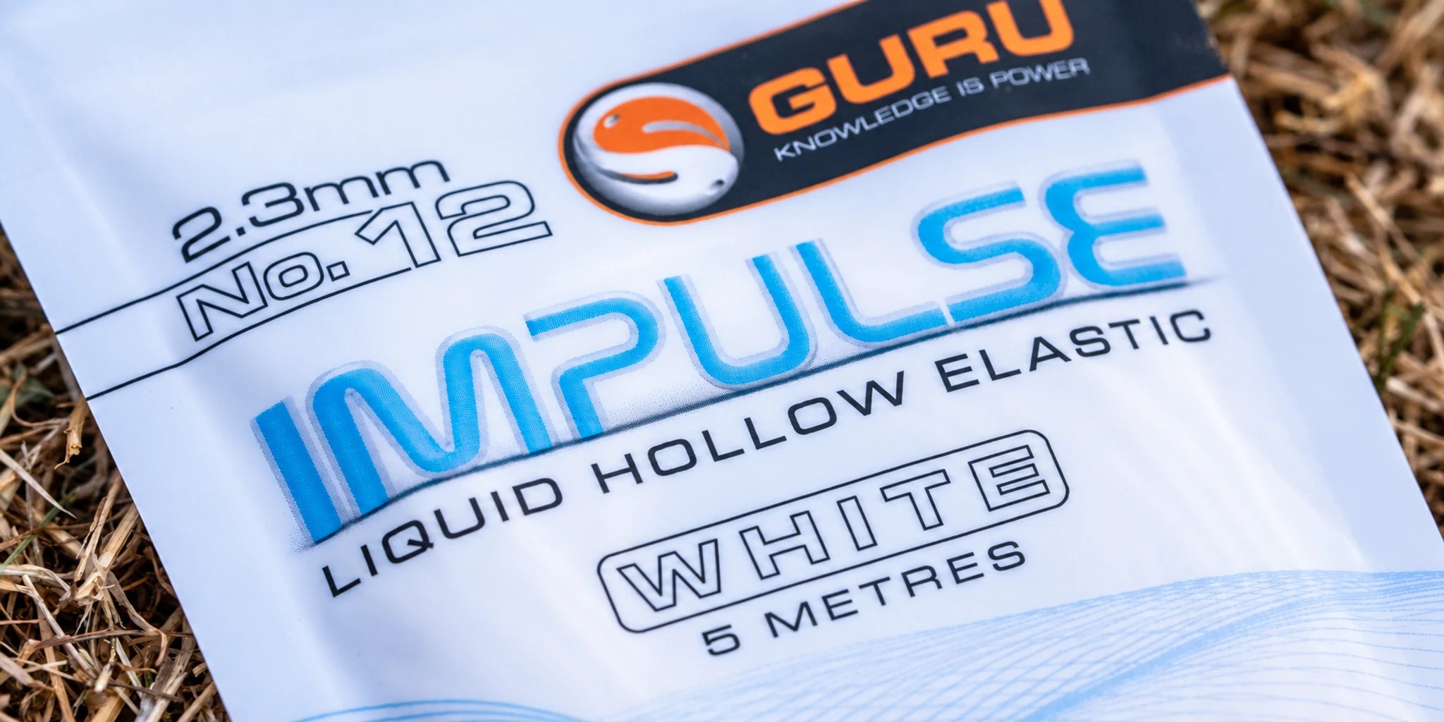 Guru Hollow Elastic 5m 2.3 mm wit – detail van diameter en sterkte No. 12