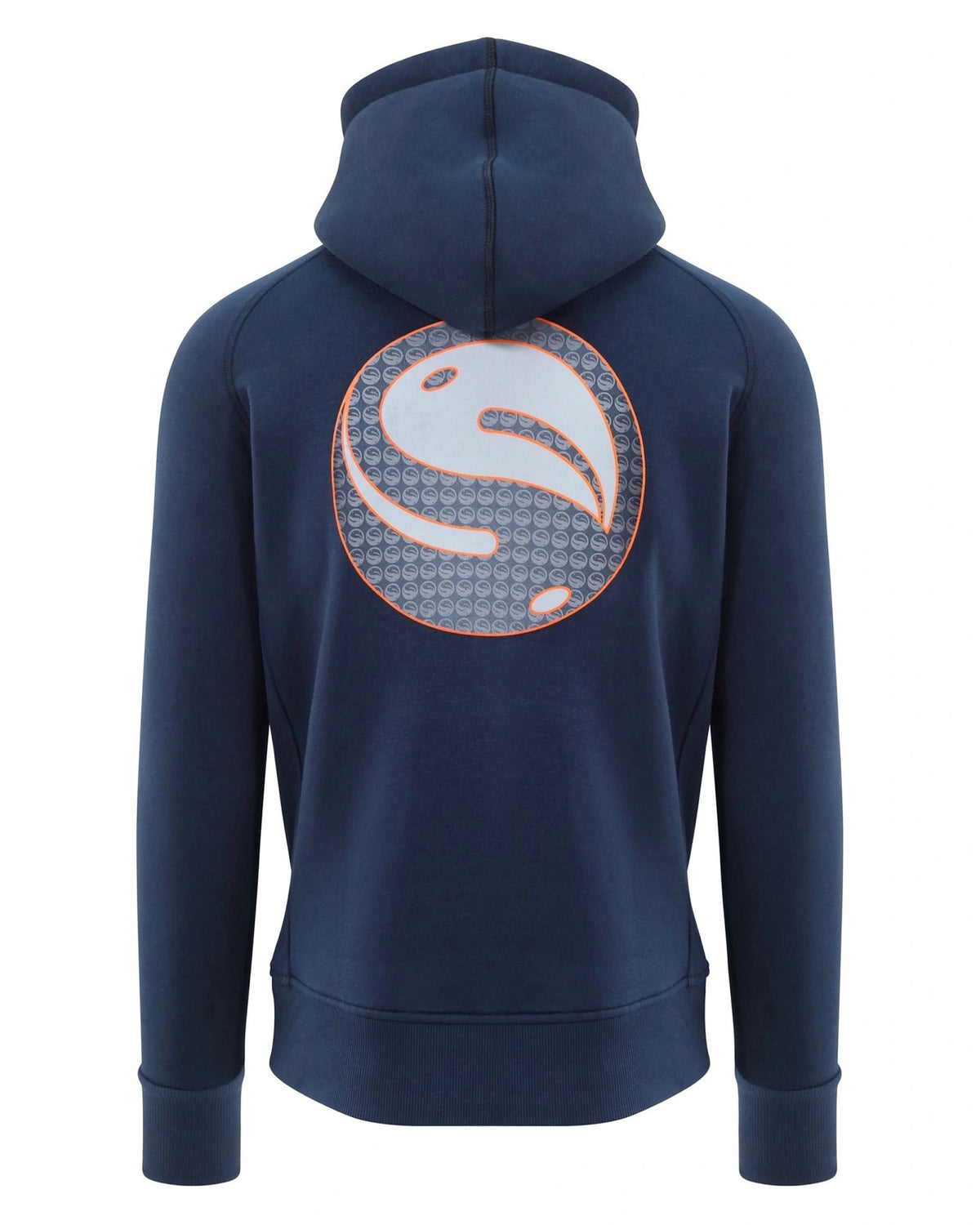 Guru Hoodie Navy – achteraanzicht met groot Guru-ruglogo
