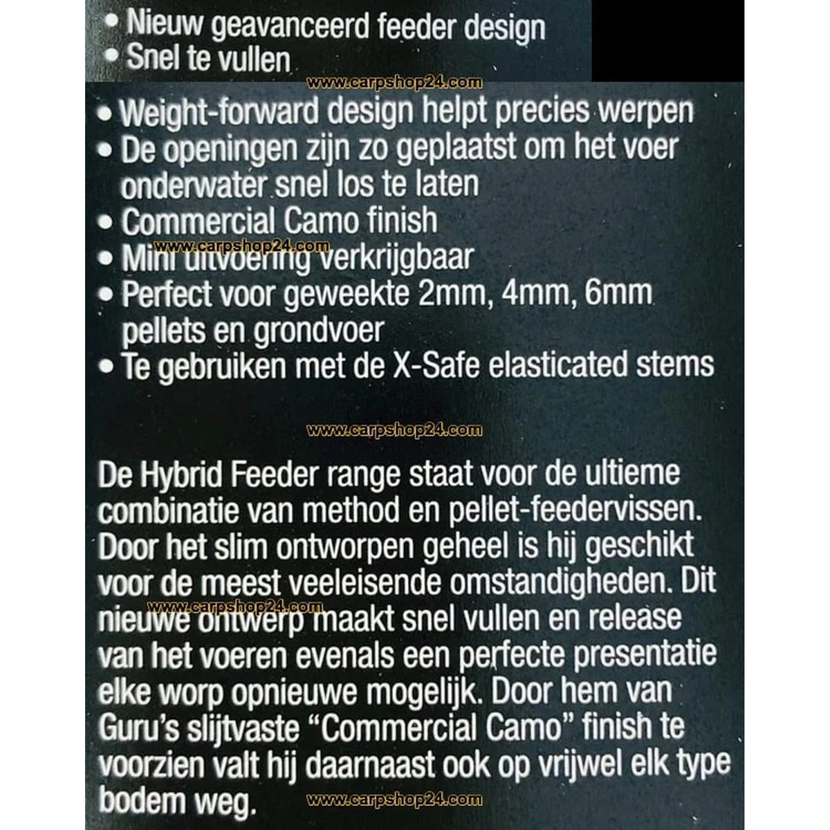 Guru Hybrid Feeder In-line System productinformatie en eigenschappen