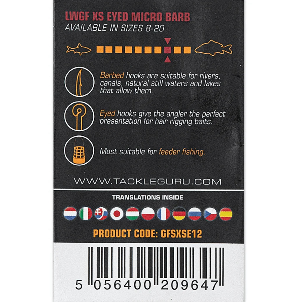Guru LWGF XS Micro Barb Eyed – haken met oog en weerhaak