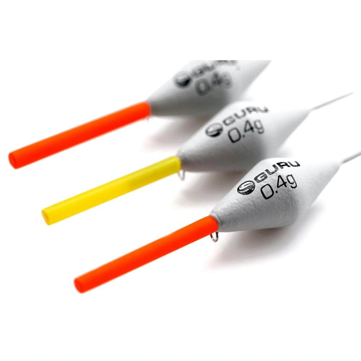 Guru Margin Diamond dobbers 0,40 g met rode en gele antennes