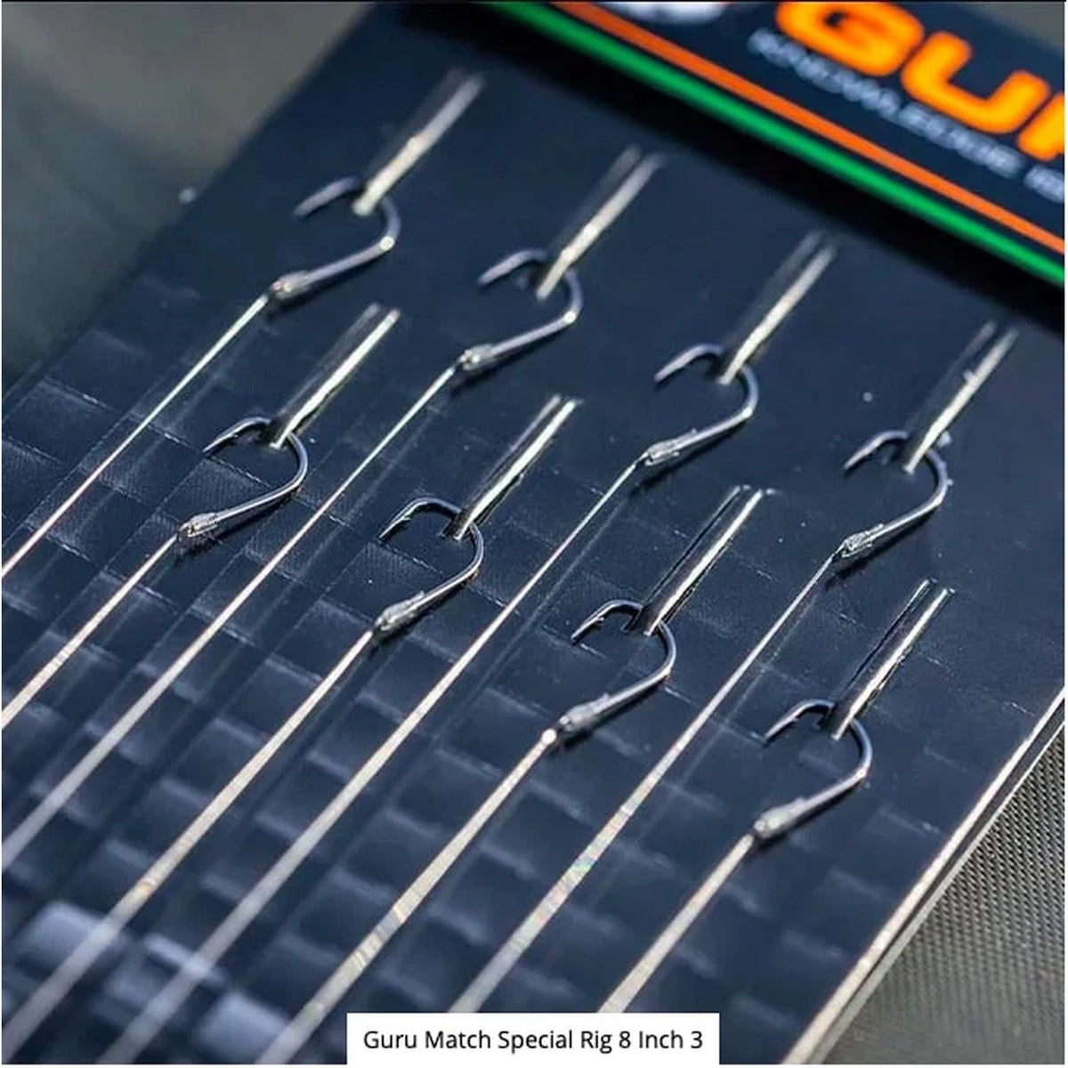 Guru Match Special Ready Barbed Rigs 8 inch – detailafbeelding 2 van de 20 cm onderlijnen met weerhaak