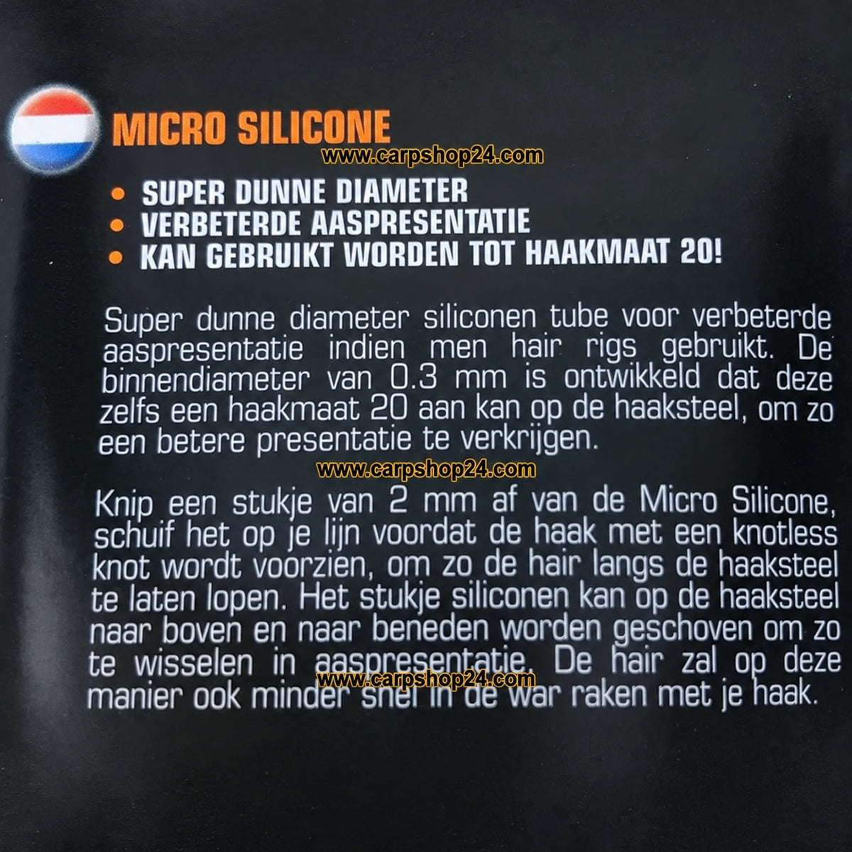 Guru Micro Silicone Tube – gebruiksinformatie voor hairrigs en dobbers