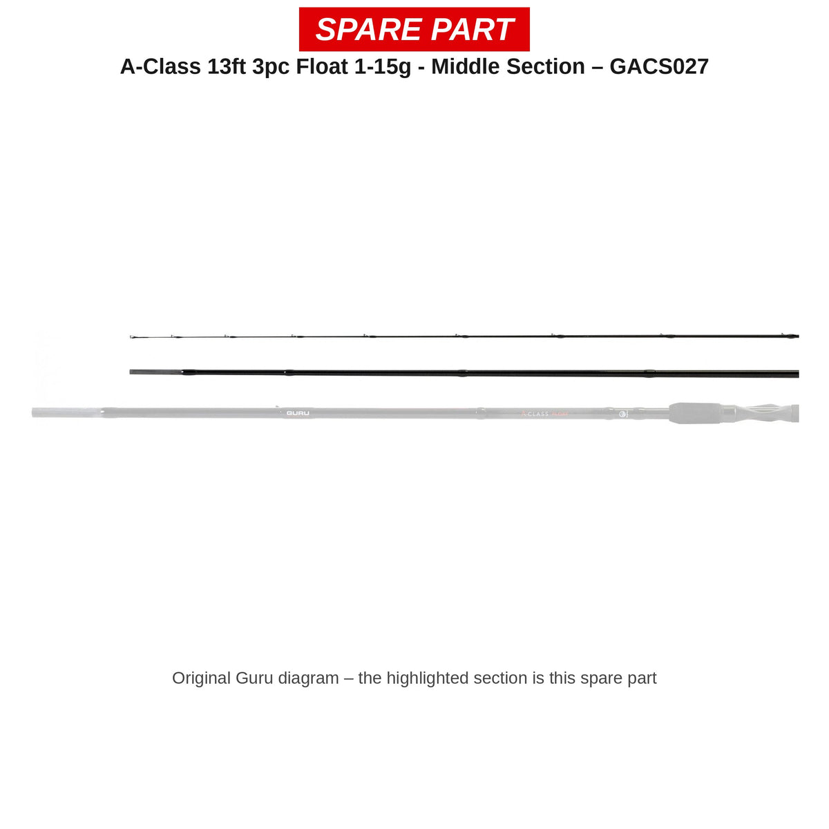 Guru Middendeel A-Class 13ft Float 1-15g – GACS027