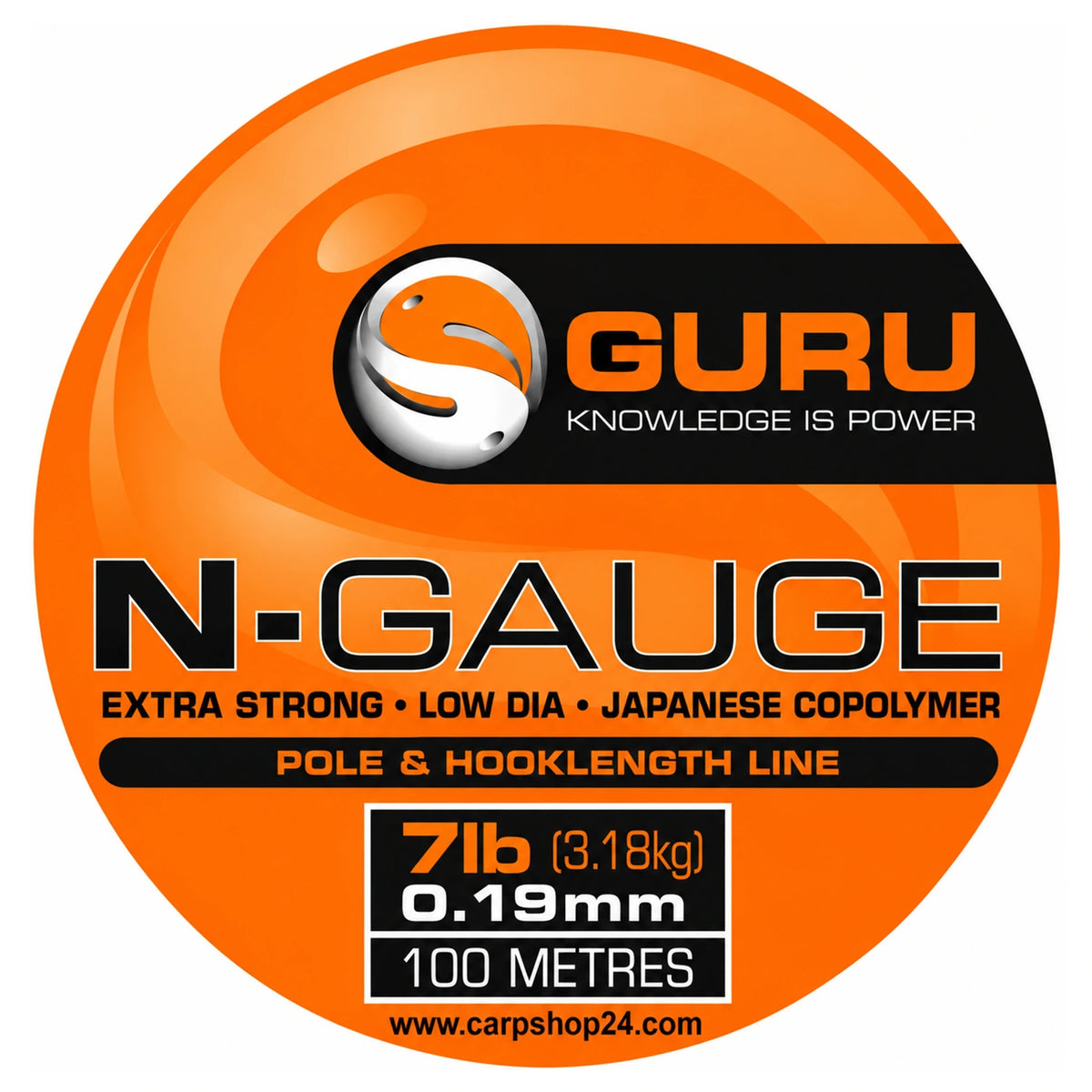 Guru N-Gauge 100m 0.19mm – nylon vislijn met trekkracht 7lb 3.18kg