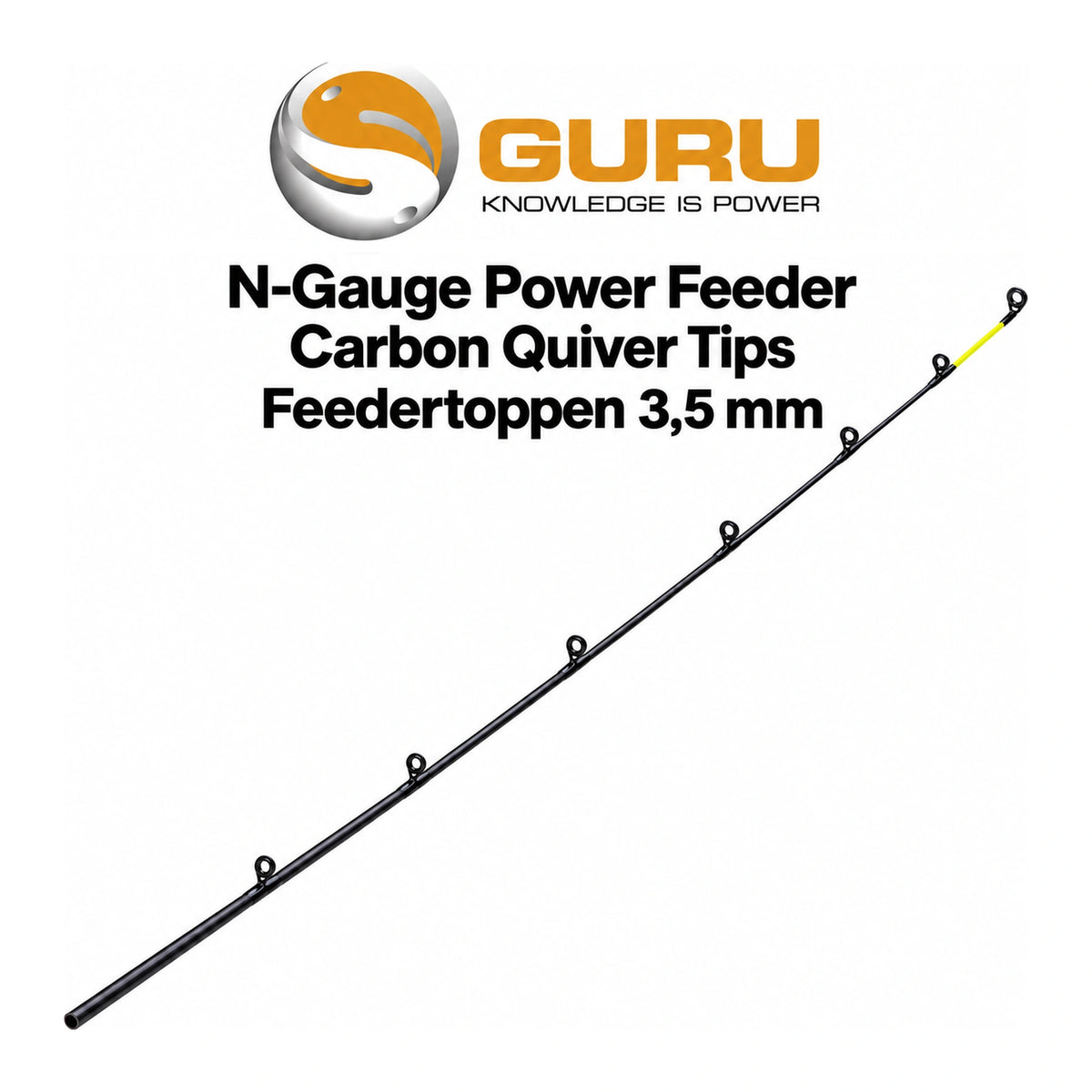 Guru N-Gauge Power Feeder Carbon Quiver Tips – carbon feedertoppen 3,5 mm