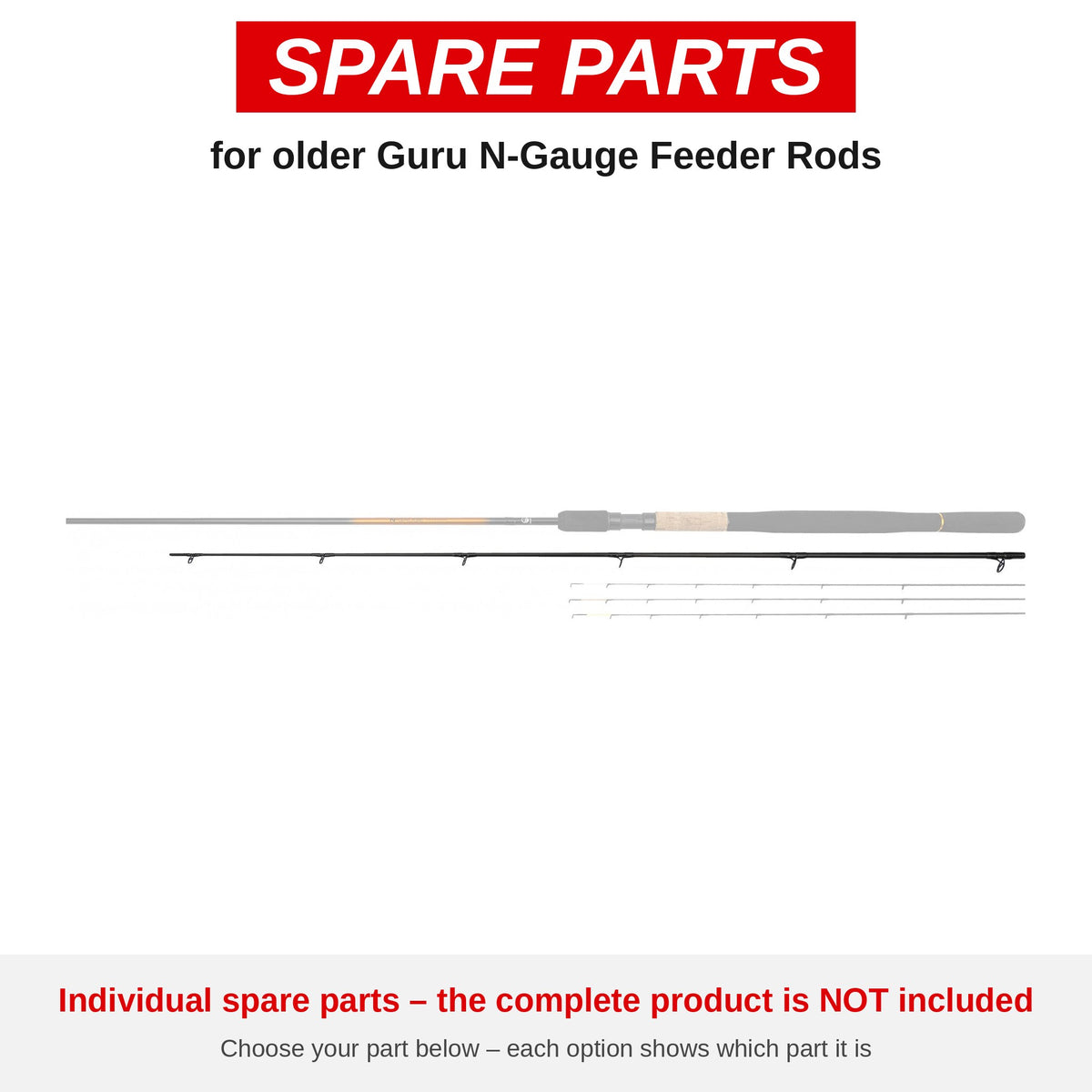 Guru Older N-Gauge Feeder Rods – onderdelen (GRD045)