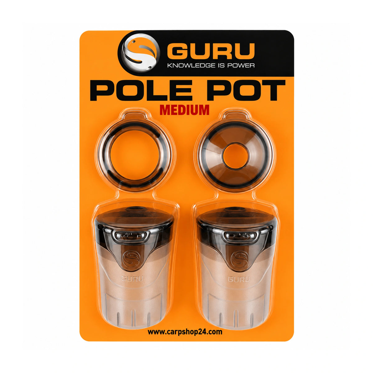 Guru Pole Pot Medium – verpakking met twee voerpotten en deksels