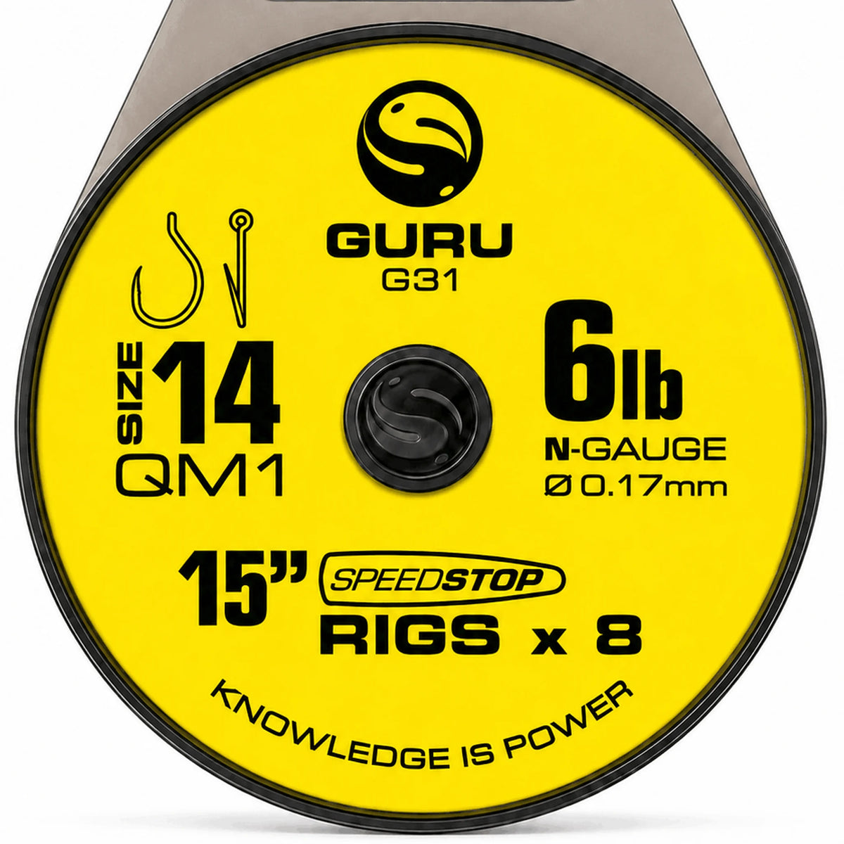 Guru QM1 Speedstop Rigs 15 inch - haak 14, 0.17 mm