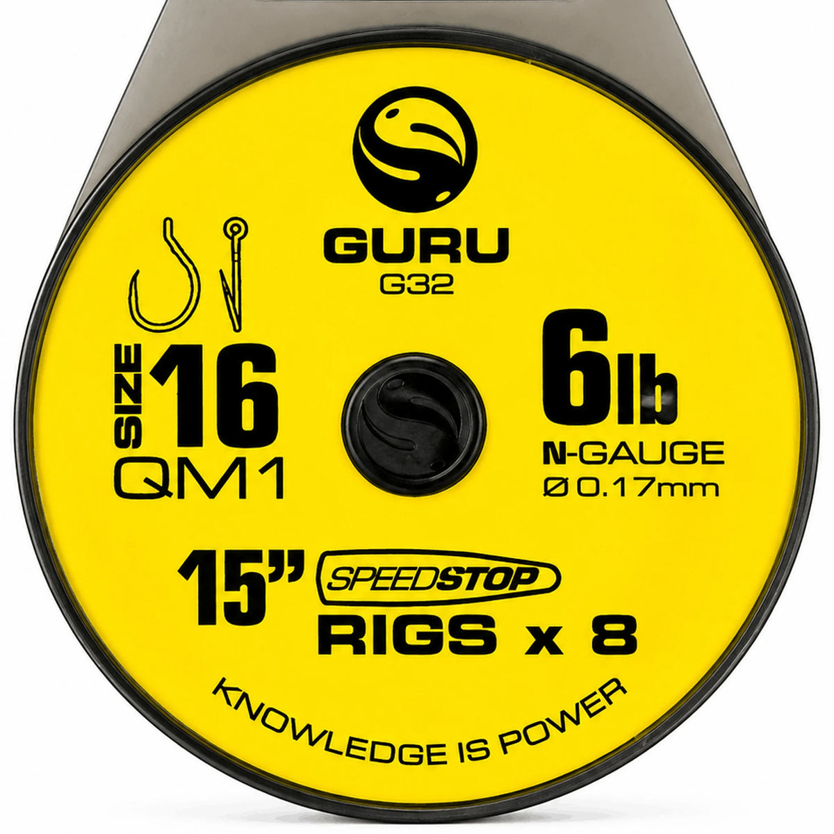 Guru QM1 Speedstop Rigs 15 inch - haak 16, 0.17 mm