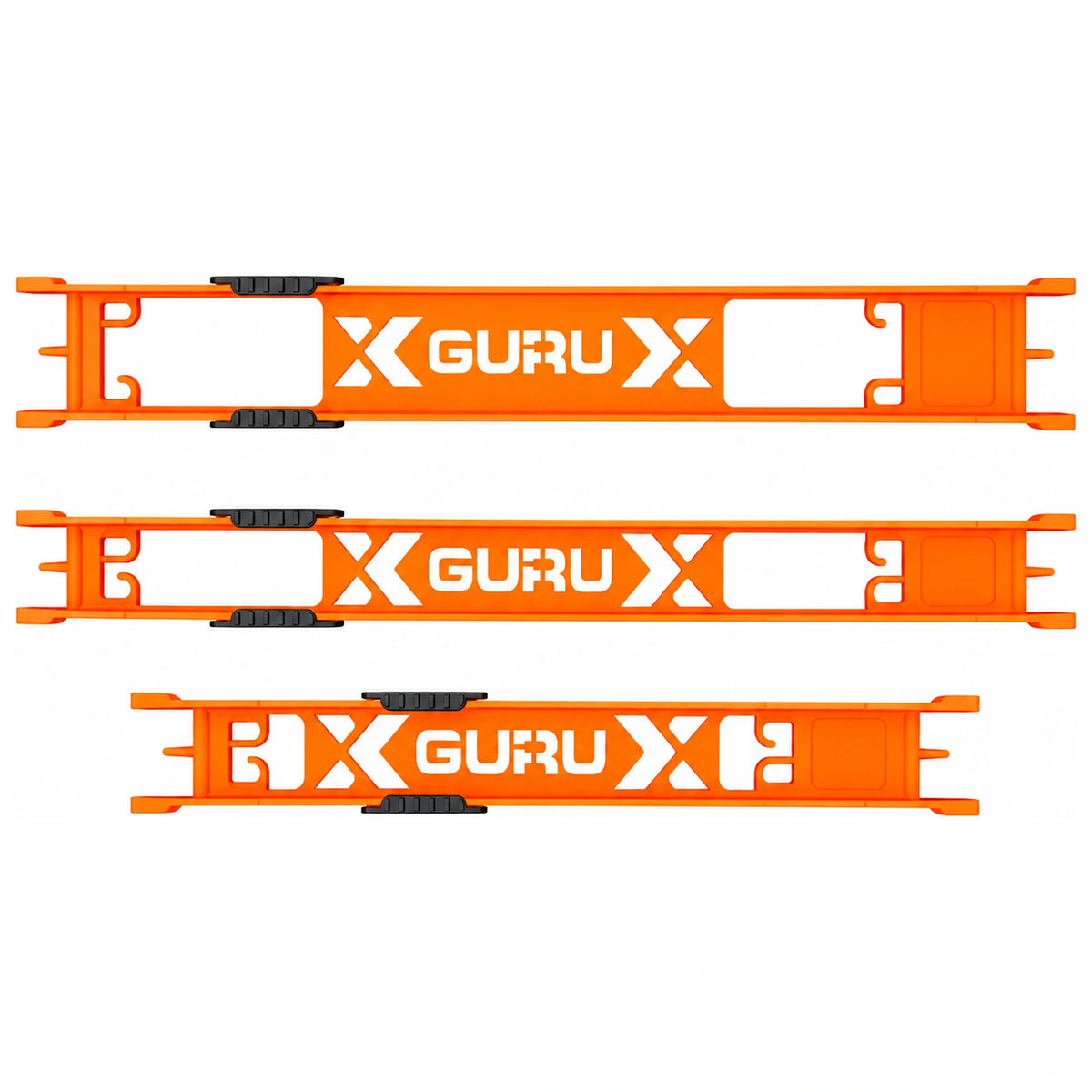 Guru Rig Winder – drie oranje tuigenplankjes in verschillende lengtes