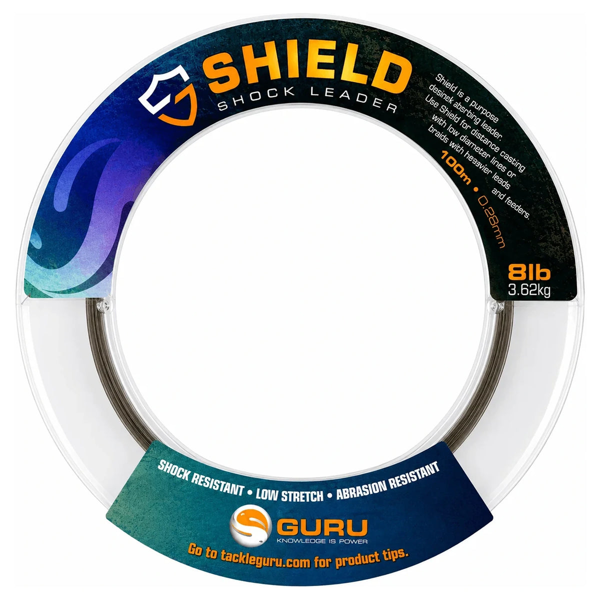 Guru Shield Shock Leader 100m 0.28mm – voorslaglijn met trekkracht 8lb 3.62kg