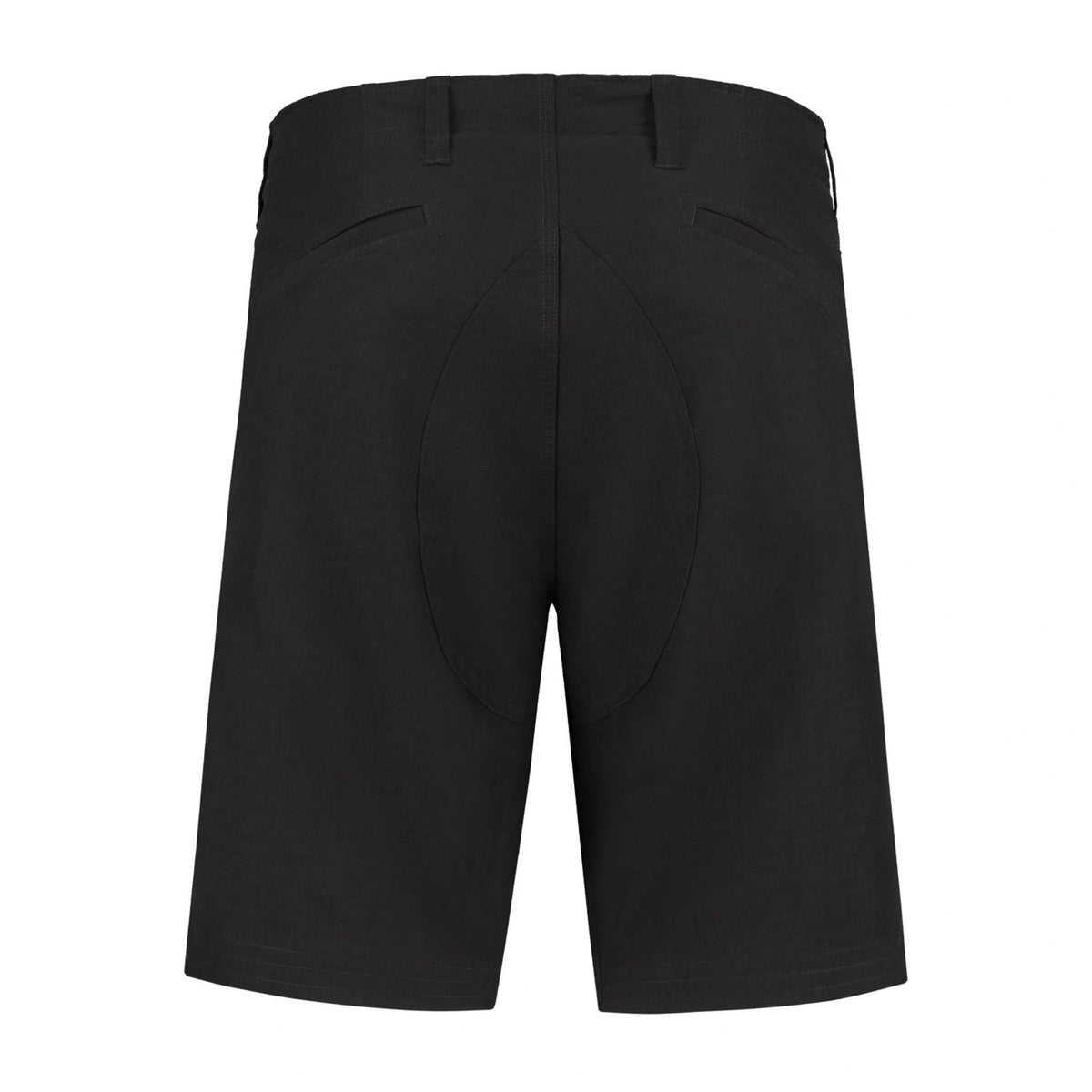 Guru Shorts Black zwarte korte broek - achteraanzicht op wit