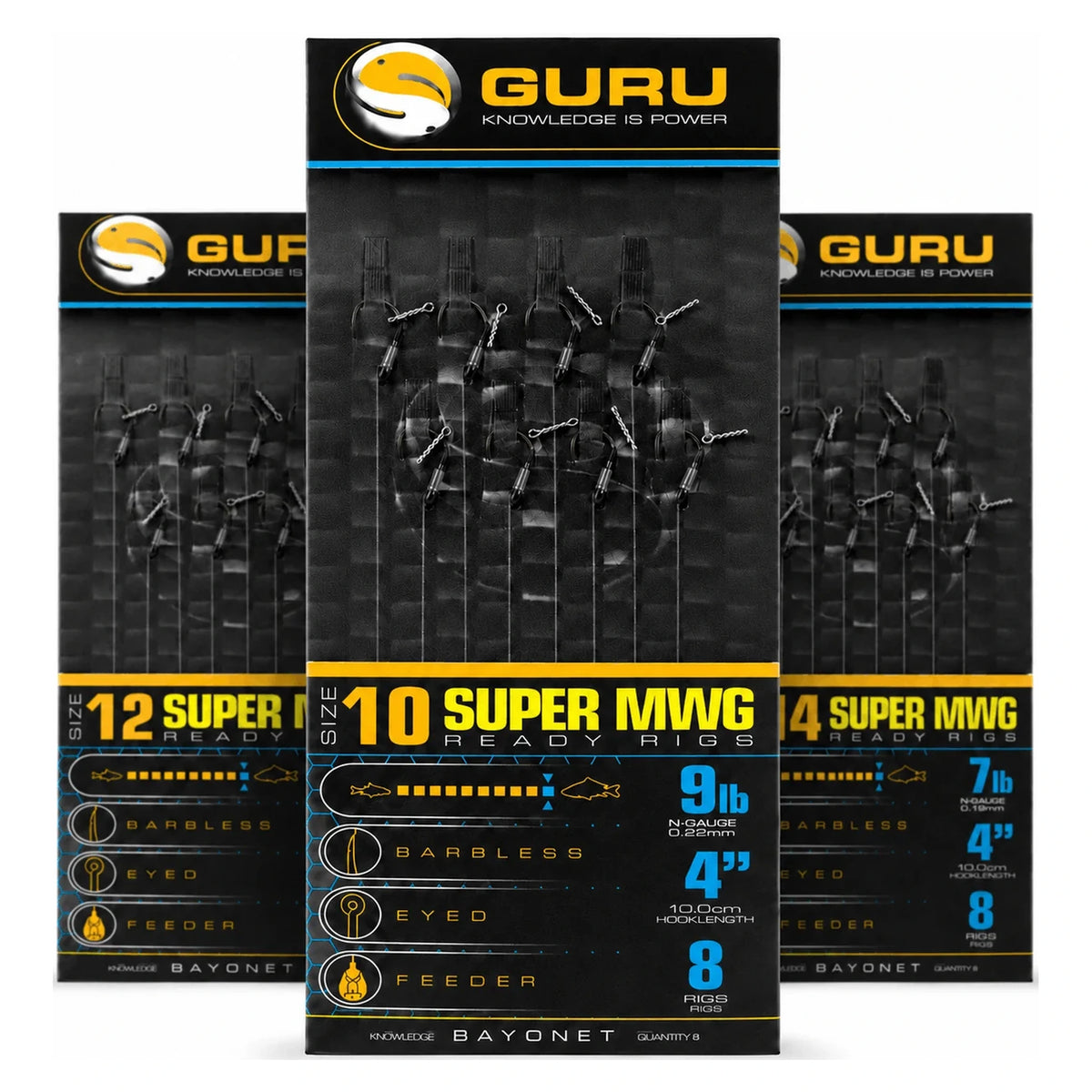 Guru SMWG Bayonet Ready Rigs 4 inch – assortiment onderlijnen