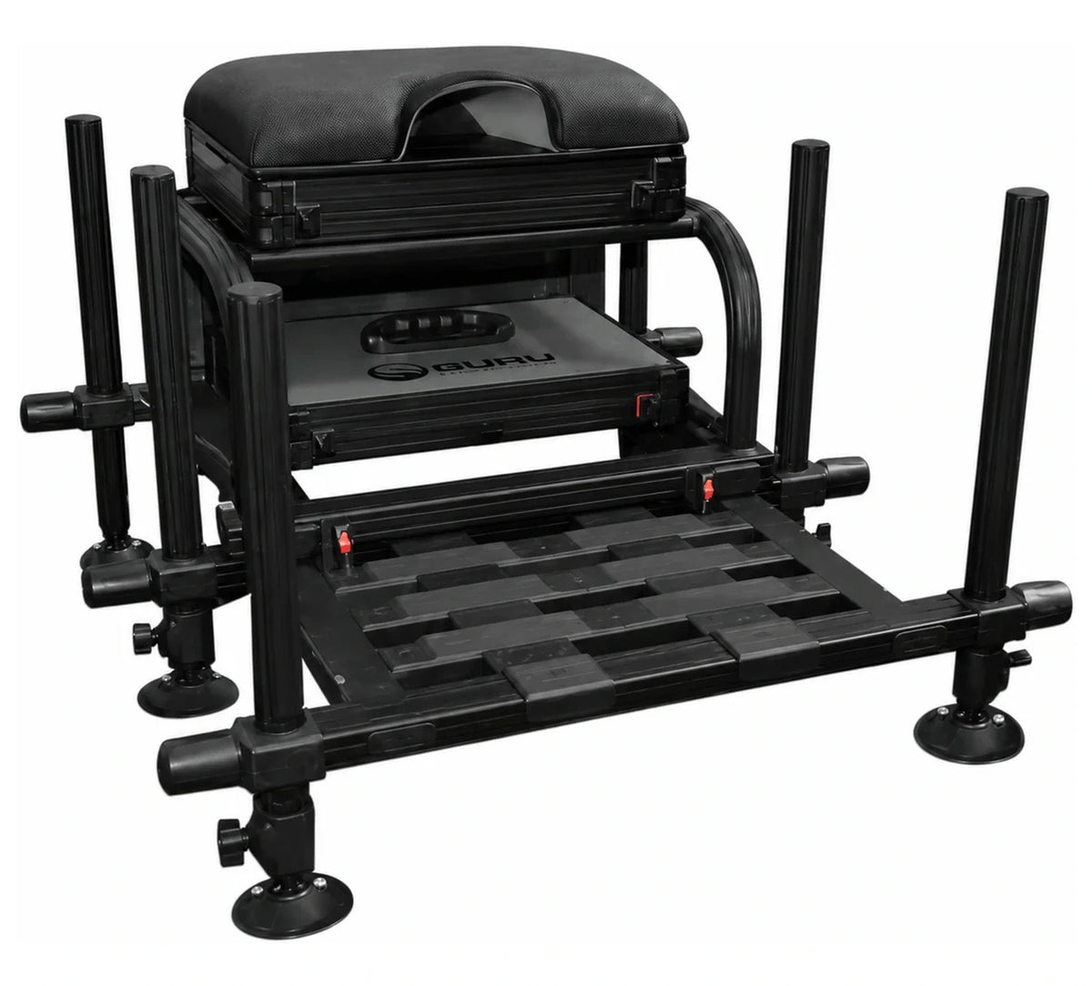 Guru Stealth Team Guru Seatbox 2.0 – vooraanzicht met voetplateau en extra ondermodule
