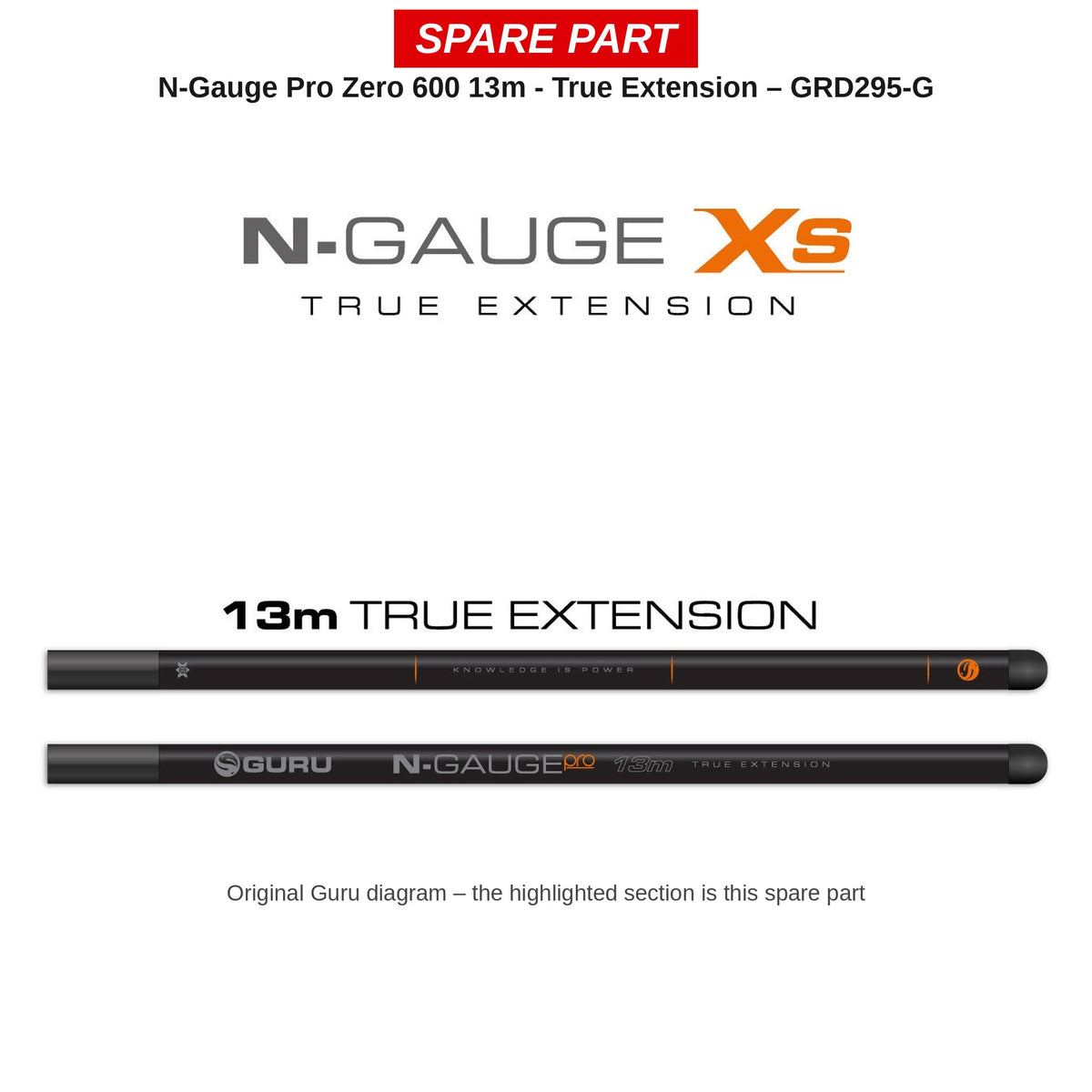 Guru Verlengdeel (true extension) 13 m N-Gauge Pro Zero 600 – GRD295