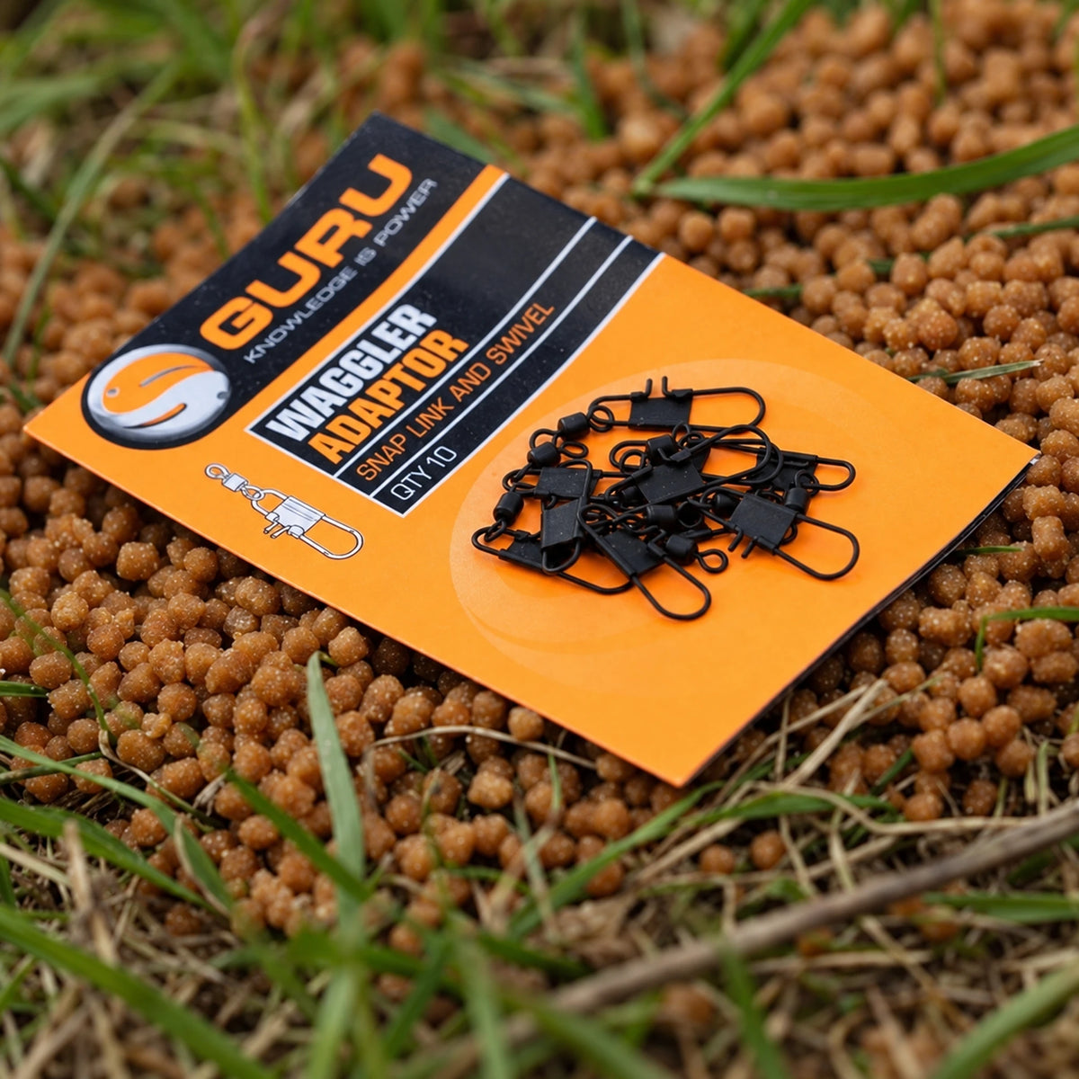 Guru Waggler Adaptor GWA – verpakking op pellets aan de waterkant